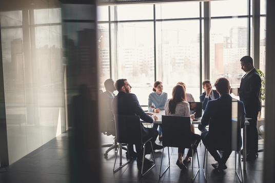 People at a meeting